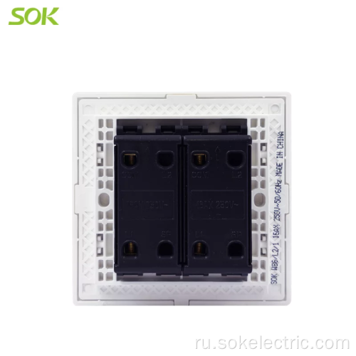 16A250V 2Gang 1Way Switch электрический переключатель CE переключатели